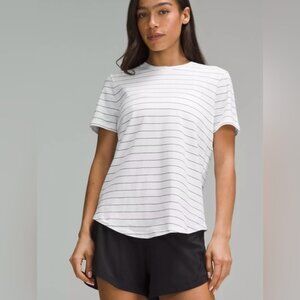 Love Curved-Hem Crewneck T-Shirt